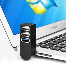 USB 3.0 허브 멀티포트 노트북 맥북 컴퓨터 PC 확장, 블랙