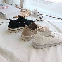 발편한 니트 큐빅 통굽 스니커즈슬립온 단화3.5cm