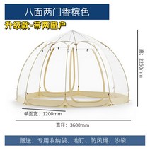 투명텐트 투명돔 아크릴돔 돔텐트 이글루돔 투명이글루 돔형텐트 감성텐트, 8각투명_스카이골드(3.6X3.6X2.3)