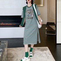 [세인트이브] 어깨숄 포함 단가라 5666 빅사이즈 면원피스 롱원피스