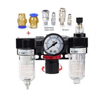 오일 분리기 AC2000-02 1/4 quot압력 조절기 게이지 공기 압축기 필터 수분 Dehumidifie, [01] AC2000, [01] No Fittings, 01 AC2000_01 No Fittings