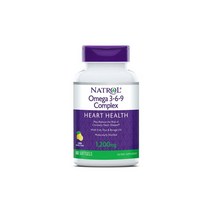 Natrol 나트롤 오메가 3-6-9 콤플렉스 1200 mg 레몬 60 소프트젤, 1개, 60개