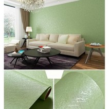 린넨 패턴 자체 접착 벽 스티커 욕실 주방 필름 방수 단색 벽지 침실 거실 장식, 60cmx100cm, green silk