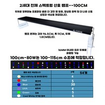 어항백라이트 라이트 장식 색상조절 rgb 컬러 조명 수족관 LED, D. 100CM(100-115CM어항)