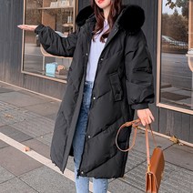 믹스블링 퍼 후드 롱 패딩 데일리 야상 점퍼 겨울 여성 아우터