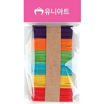 유니아트 1000 칼라하드바 미니 컬러 아이스크림막대 하드막대, 1개