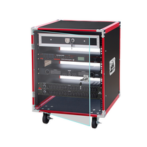 오디오 캐리어 음향 오디오 항공박스 캐비닛 무대 공연, 8U + 트레이 + 전면 투명 도어