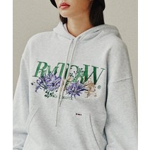 ROMANTIC CROWN 리센츠 로고 플라워 후디_라이트 그레이 RECENT LOGO FLOWER HOODIE_라이트