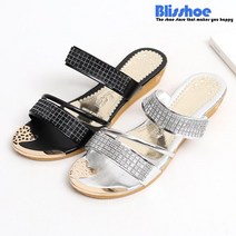 블리슈 로크 웨지슬리퍼 3cm 여성슬리퍼 사무실슬리퍼