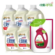 아토세이프 다운워시 점퍼 패딩 이불 전용세제 구스 1.13L 5개+액체 세탁 세제 1.8L 1개, 단품