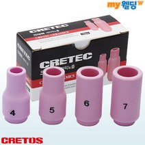 크레토스 티그 TIG 알곤토치 세라믹노즐 125A 일반 (10개입), 10ø（#6）, 10개