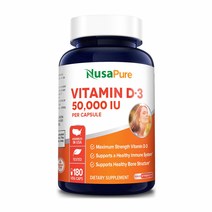 NusaPure 누사퓨어 비타민D3 50000IU 베지캡슐 180정