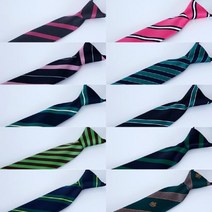 [RA㏓] 핑크.녹색계열 학생넥타 간편이 자동이 중학교이 넥타이 고등이 학교이 코디 교복이 ▷_§Ea