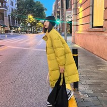 DFMEI 겨울 차이나 하프 패딩 코트