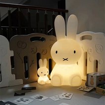 미피 조명 무드등 아이방꾸미기 귀여운 토끼 따뜻한 분위기 조명, 28cm 토끼/토끼 털기모티브 + 기타