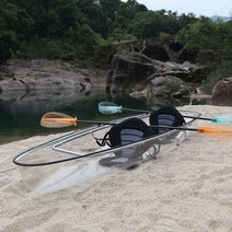 야외 카누 등받이있는 투명 카약 소형 낚시배 이중 2인용 싱글 레저 관찰 바닥 호수 로잉 호텔