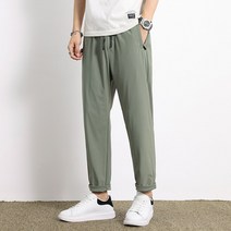 남자트랙팬츠 남성 속건 형 캐주얼바지 와이드 루즈핏 스트레이트핏 일자 에어매쉬 긴바지 드롭 얇은 4993706339