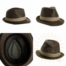 단디 컬러 메쉬 페도라 남성여름모자