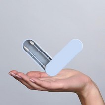 면봉 수정 메이크업 클렌징 긴면봉 두피 스켈링 솜방망이5색 재사용 가능한 면봉 2pc 휴대용 실리콘 청소, 02 A02 2PCS