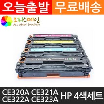 HP CE320A CE321A CE322A CE323A 프리미엄슈퍼재생, 재생 토너_4색세트, 1개