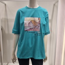 올리비아로렌 [프린트 포인트 라운드넥 티셔츠] 데일리 활용하기 좋은 신축성이 우수해 착용감이 편한 여름데일리템 VVCASYM4261