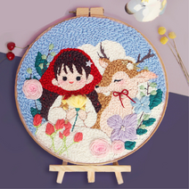 하루클래스 펀치니들 C 시리즈 바늘포함 베스트모음 DIY 취미생활 패키지세트, A08.러블리 리틀디어