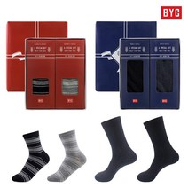 BYC 양말선물세트 2매입 남녀 양말세트 [추석선물세트 무료선물포장]