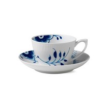 Royal Copenhagen 로얄코펜하겐 블루 플루티드 메가 피겨린 도자기 컵 & 소서 커피 잔 찻잔 280ml