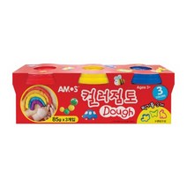 아모스 컬러점토 3종 세트, 1개, 빨강, 노랑, 파랑