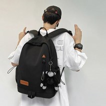 백팩 헬스 남자 트래블 백팩 튼튼한 30대 캠핑 직장인, 블랙