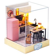 miniyo 모던한공간 4종 DIY 미니어처하우스 만들기 준비도구포함 한글설명서, ②주방