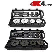 K4스포츠아몸디 K4-54 아령 덤벨세트 50kg 조립식무게조절 웨이트운동, 블랙