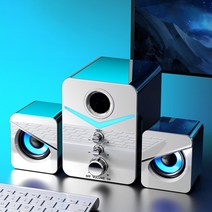 모니터 스피커 블루투스 홈 시어터 사운드 시스템 미니 데스크탑 컴퓨터 MP3 플레이어 오디오 PC 핸드폰 서브 우퍼 멀티미디어, 화이트 A_3.5mm USB
