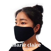 보띠랑스 마리끌레르 국산 순면 위생 마스크 미세먼지 검은색, 단품