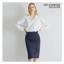 비지트인뉴욕 테일러드 오픈 칼라 기모 블라우스(VYCLSE1)