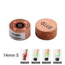 일본 오리지널 수입 KAMUI 큐 팁 당구 당구 큐 KAMUI 팁 14mm SSSMH 스누커 팁 브라운 11mm MMH 당구 액세서리, S-14mm-Yellow
