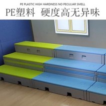 합창단 단상 다목적학교 신형 플라스틱 사출성형 합창대 무대 이동식 플립 PE 3단 계단 사진 촬영, 01 신형 사출성형 합창대(라이트블루)