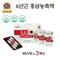 홍삼스틱 홍삼 6년근 진액 농축액 원액 진세노사이드 액기스 홍삼정 스틱 red ginseng 선물 홍삼의효능 건강기능식품, 30스틱 x 3박스
