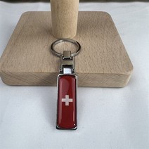 자동차 키 체인 미니 로고 다채로운 엠블럼 배너 배지 합금 링 스위스 캐나다 독일 영국 국기 액세서리, ruishi-kou