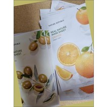 리얼 네이처 마스크 시트 (올리브 10매+오렌지 10매), 1개