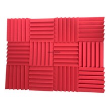 계란판 방음재 흡음재 차음재 방음부스 셀프시공 diy 12pcs 300x300x50mm 스튜디오 어쿠스틱 패널 사다리꼴 사운드 처리 ktv 룸 벽 패널, 12개, 01 빨간_01 12pcs