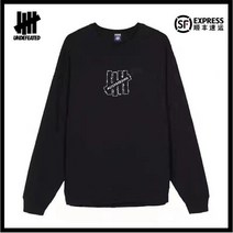 undefeated긴 소매 둥근 목 풀오버 남성과 여성의 조수 브랜드 조인트 코튼 애호가 복장