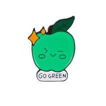 환경보호 배지 지구 지킴이 상징 캠페인 브로치 그린