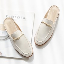 국내제작 가이아슈 여성 발편한 체인 뮬슬리퍼 블로퍼 2cm 여성뮬