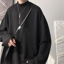 반폴라 레깅스 남 ins 포트와플 긴팔티셔츠 봄가을 트렌드 루즈핏 멋스러운 이너 맨투맨 스키 맨투맨