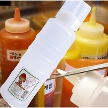잘라쓰는 뚜껑 소스병 실리콘 패킹 새지않는 소스통 카페 업소용 소 중 대 특대 별품, 300ml, 1개
