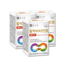 활력 비타민B군 영양제 컴플렉스 복합체 콤플렉스 수용성 비타민B12 엽산 비타민B1 비타민B2 비타민B6 비오틴 판토텐산 비타민비군 종근당 VITAMINB 3박스