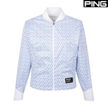 핑 핑(PING) 골프웨어 봄 블루 여성 로고 패턴 집업 점퍼 121B1JP257_BL