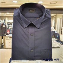 예작YJ0FBP584NY솔리드스트레치네이비일반핏긴팔셔츠