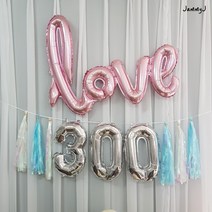 재미제이 심플 기념일 태슬풍선세트 백일 이백일 삼백일 홈스냅 셀프촬영, 1set, 03.쿨실버_400